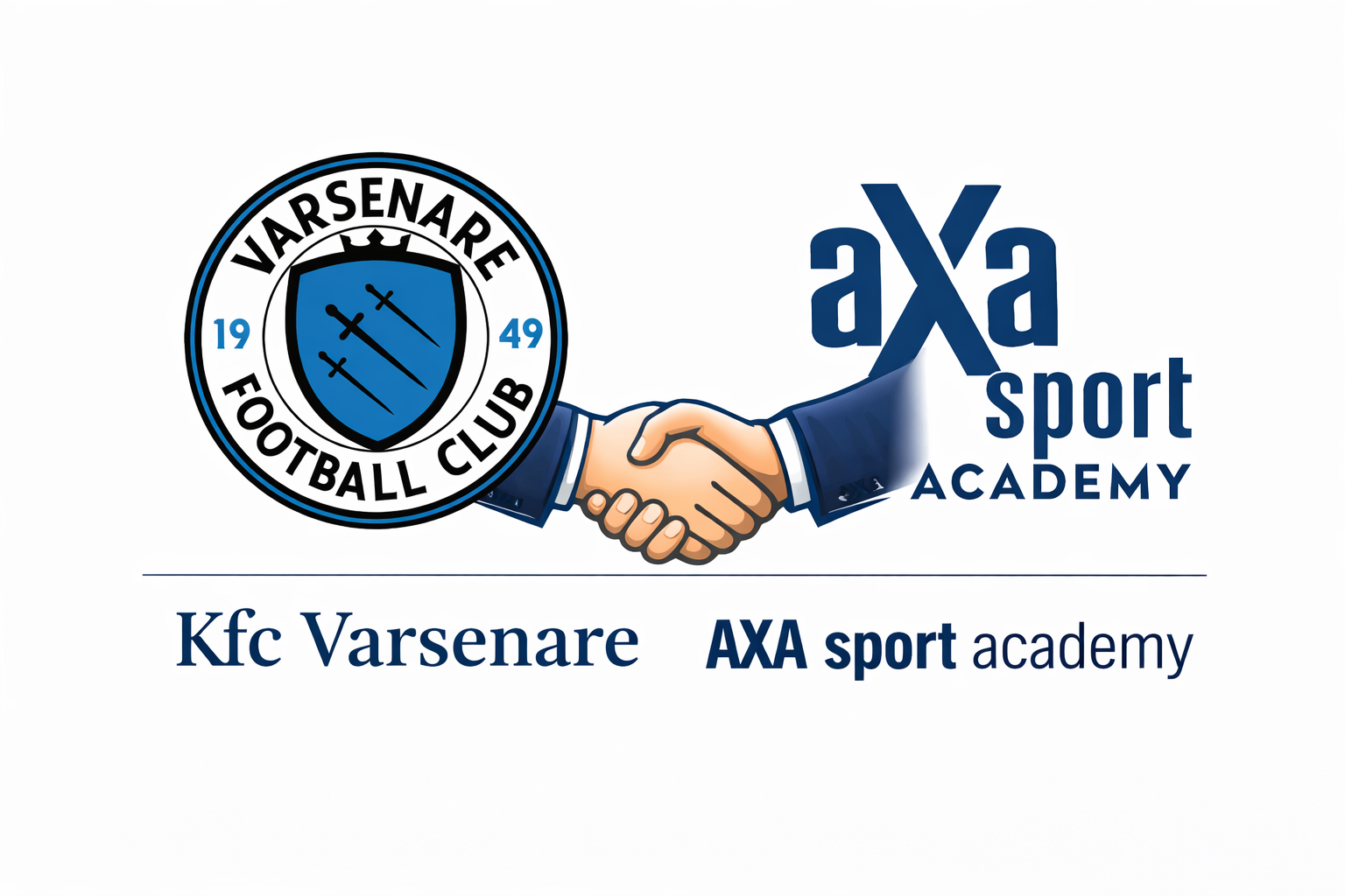 samenwerking tussen KFC Varsenare en Axa sport academy voetbaltrainingen voor U6
